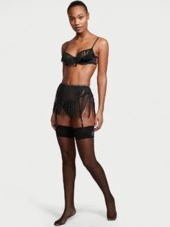 Crystal Logo Thigh Highs -Sexy Underwear Shop 1119783554A2 OM S 2