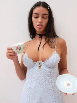 Butterfly Lace Slip Dress -Sexy Underwear Shop 1121871782L0 OF B