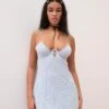 Butterfly Lace Slip Dress