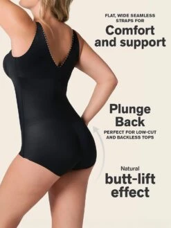 Firm Compression Plunge Back Sculpting Body Shaper 6 Firm Compression Plunge Back Sculpting Body Shaper -Sexy Underwear Shop 1123027454A2 OM B