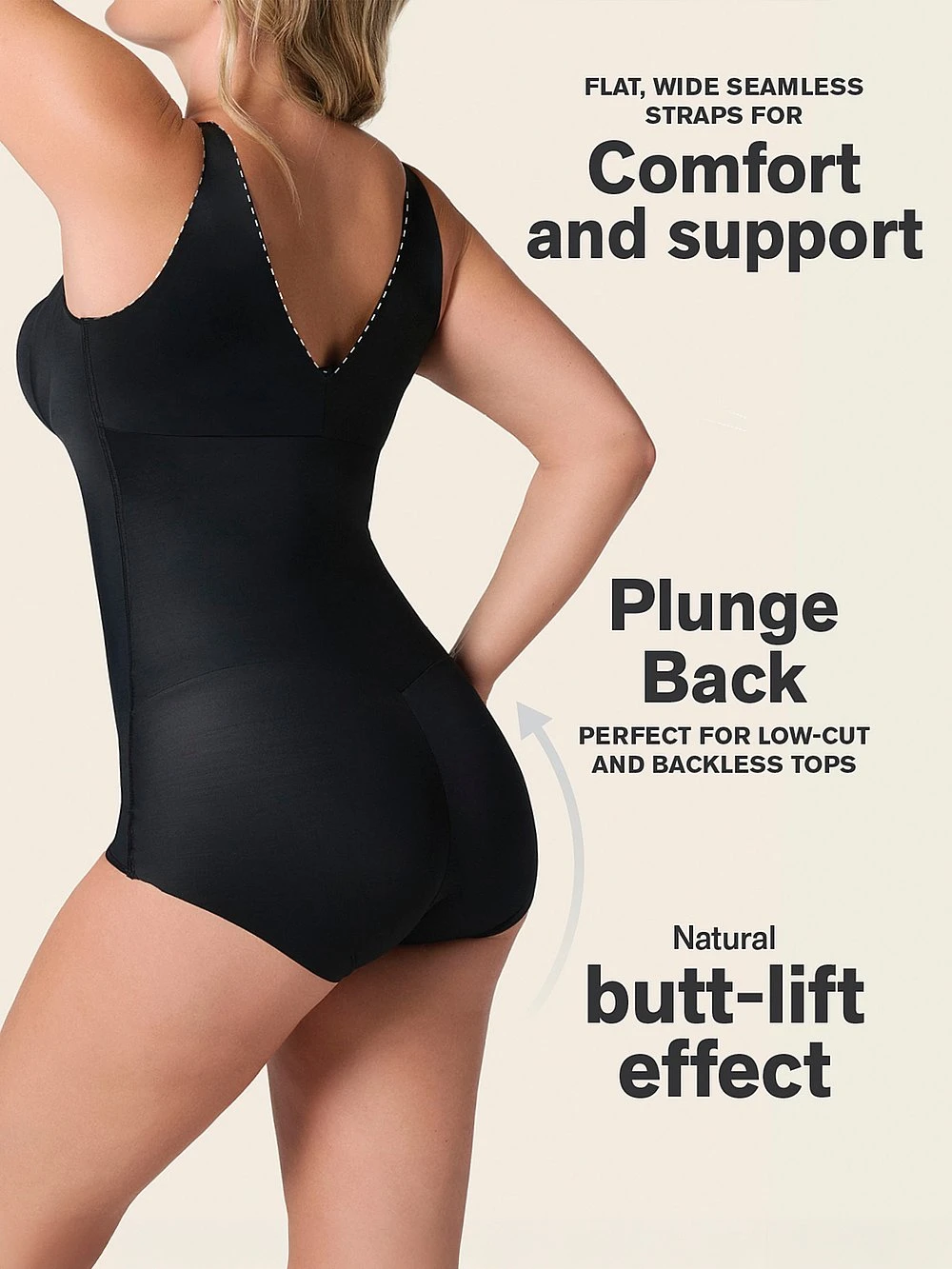 Firm Compression Plunge Back Sculpting Body Shaper 4 Firm Compression Plunge Back Sculpting Body Shaper - Image 2