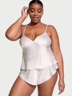 Victoria's Secret Satin Open-Back Cami & Shorts Set