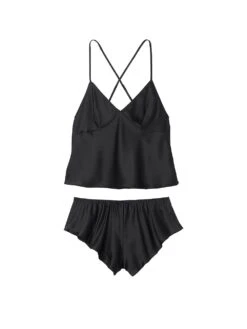 Victoria's Secret Satin Open-Back Cami & Shorts Set -Sexy Underwear Shop 1123704654A2 OF F