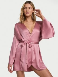 Victoria's Secret Short Satin Robe -Sexy Underwear Shop 112370494SHM OM F