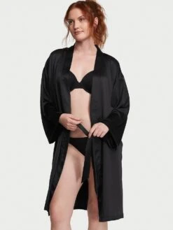 Victoria's Secret Satin Midi Robe -Sexy Underwear Shop 1123705054A2 OM F
