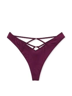 Smooth Strappy-Back High-Leg Thong Panty -Sexy Underwear Shop 1123843628P7 OF F