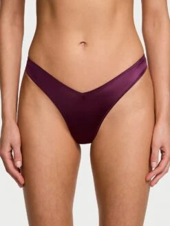 Smooth Strappy-Back High-Leg Thong Panty -Sexy Underwear Shop 1123843628P7 OM F