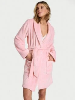 Victoria's Secret Short Cozy Robe -Sexy Underwear Shop 112387316BQO OM F