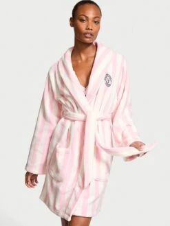 Victoria's Secret Short Cozy Robe -Sexy Underwear Shop 112387316DZ8 OM F