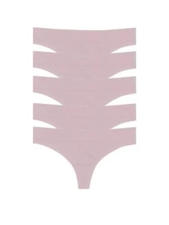 5-Pack Regular Rise Thong Panties