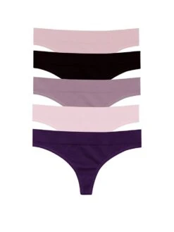 5-Pack Regular Rise Thong Panties -Sexy Underwear Shop 1124215652Z2 OF F