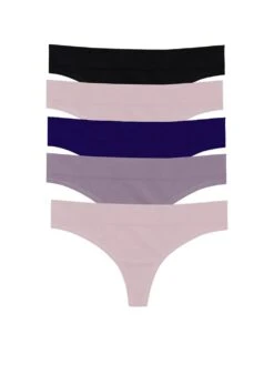 5-Pack Regular Rise Thong Panties -Sexy Underwear Shop 1124215652Z6 OF F