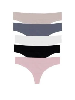 5-Pack Regular Rise Thong Panties -Sexy Underwear Shop 1124215652Z9 OF F