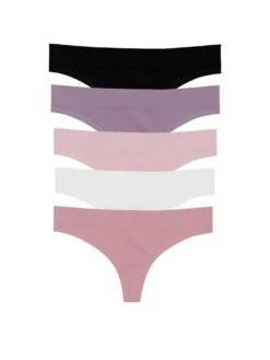 5-Pack Regular Rise Thong Panties -Sexy Underwear Shop 1124215653Z0 OF DET