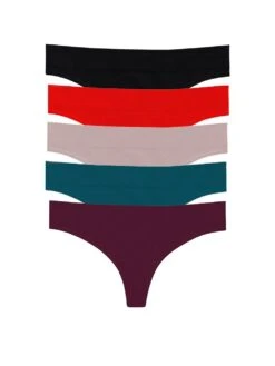 5-Pack Regular Rise Thong Panties -Sexy Underwear Shop 1124215653Z6 OF DET