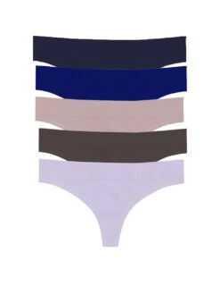 5-Pack Regular Rise Thong Panties -Sexy Underwear Shop 1124215653Z7 OF DET