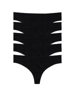 5-Pack Regular Rise Thong Panties -Sexy Underwear Shop 1124215654A2 OF F