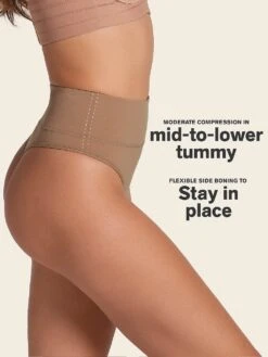 Moderate Compression High-Waisted Shaper Thong Panty 14 Moderate Compression High-Waisted Shaper Thong Panty -Sexy Underwear Shop 1124401112F0 OF DET