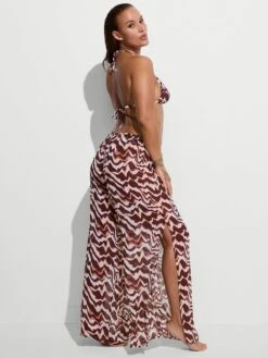 Beachwear Sheer Crinkle Wide-Leg Pants -Sexy Underwear Shop 112447757B5X OM B