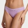 Victoria's Secret Body By Victoria Stretch Cotton Lace-Waist Bikini Panty -Sexy Underwear Shop 1124485504P5 OM F 1