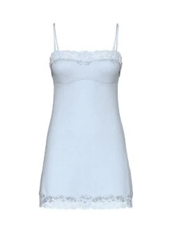 Victoria's Secret Modal Soft & Lace Trim Straight-Neck Slip Dress 14 Victoria's Secret Modal Soft & Lace Trim Straight-Neck Slip Dress -Sexy Underwear Shop 1124563812M7 OF F