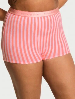 Logo Cotton High-Waist Boyshort Panty -Sexy Underwear Shop 112463437AXU OM F