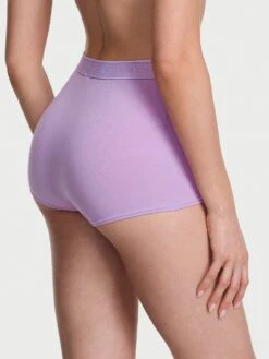 Logo Cotton High-Waist Boyshort Panty -Sexy Underwear Shop 1124634404P5 OM B