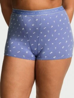 Logo Cotton High-Waist Boyshort Panty -Sexy Underwear Shop 1124634477ZV OM F