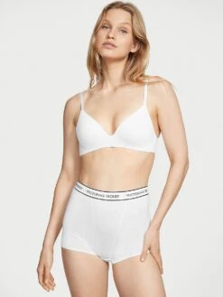 Logo Cotton High-Waist Boyshort Panty -Sexy Underwear Shop 1124634495D1 OM F