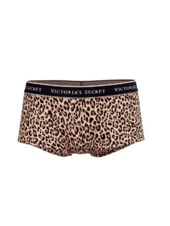 Logo Rib Cotton Boyshort Panty -Sexy Underwear Shop 112463467BHK OF F