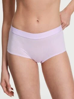 Logo Rib Cotton Boyshort Panty -Sexy Underwear Shop 1124634714EV OM F