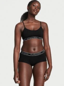 Logo Rib Cotton Boyshort Panty -Sexy Underwear Shop 1124634754A2 OM S