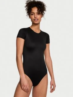 Victoria's Secret Bodywear By Victoria With FeatherSoft™ Innovation Short-Sleeve Bodysuit -Sexy Underwear Shop 1124780254A2 OM F AMZ