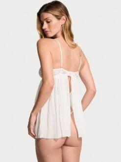 Dare To Dream Lace Pleated Babydoll Set -Sexy Underwear Shop 1124936734Y5 OM B