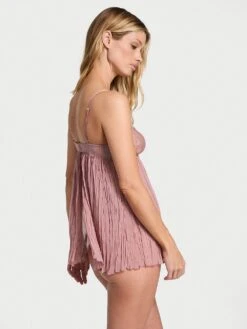 Dare To Dream Lace Pleated Babydoll Set -Sexy Underwear Shop 112493673Y9S OM B