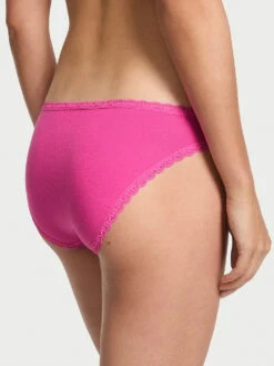 Cotton Pointelle Lace-Waist Bikini -Sexy Underwear Shop 1124962400T2 OM B