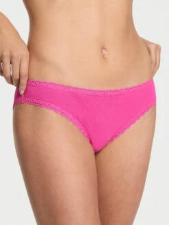 Cotton Pointelle Lace-Waist Bikini -Sexy Underwear Shop 1124962400T2 OM F