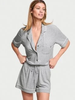 Victoria's Secret Modal Soft Eyelet Short Pajama Set 28 Victoria's Secret Modal Soft Eyelet Short Pajama Set -Sexy Underwear Shop 112498051NG0 OM F