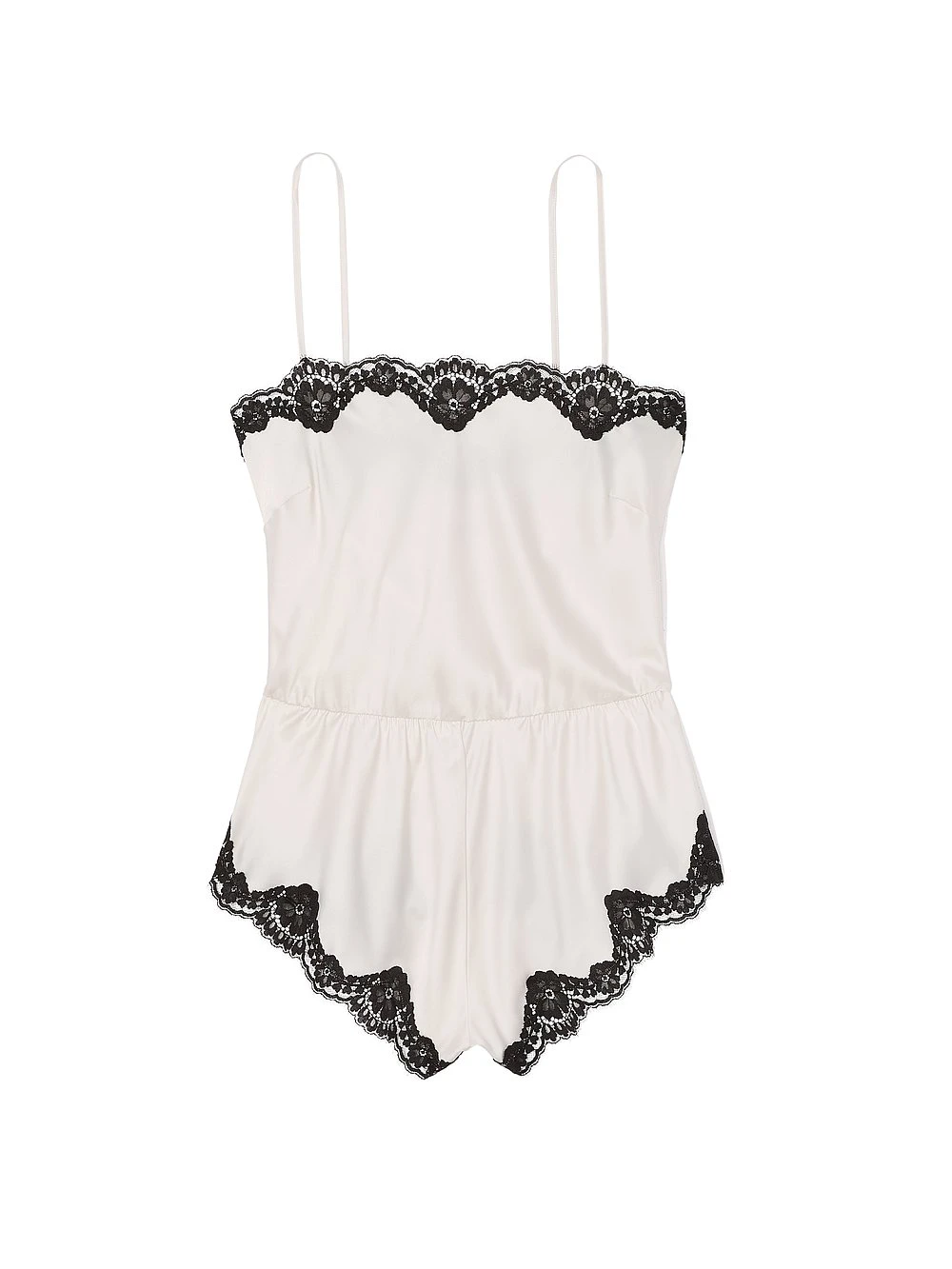 Satin Lace-Trim Romper 5 Satin Lace-Trim Romper - Image 3