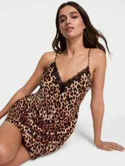 Victoria's Secret Satin & Rose Lace Mini Slip