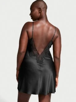 Victoria's Secret Satin & Rose Lace Mini Slip 12 Victoria's Secret Satin & Rose Lace Mini Slip -Sexy Underwear Shop 1125013454A2 OM B