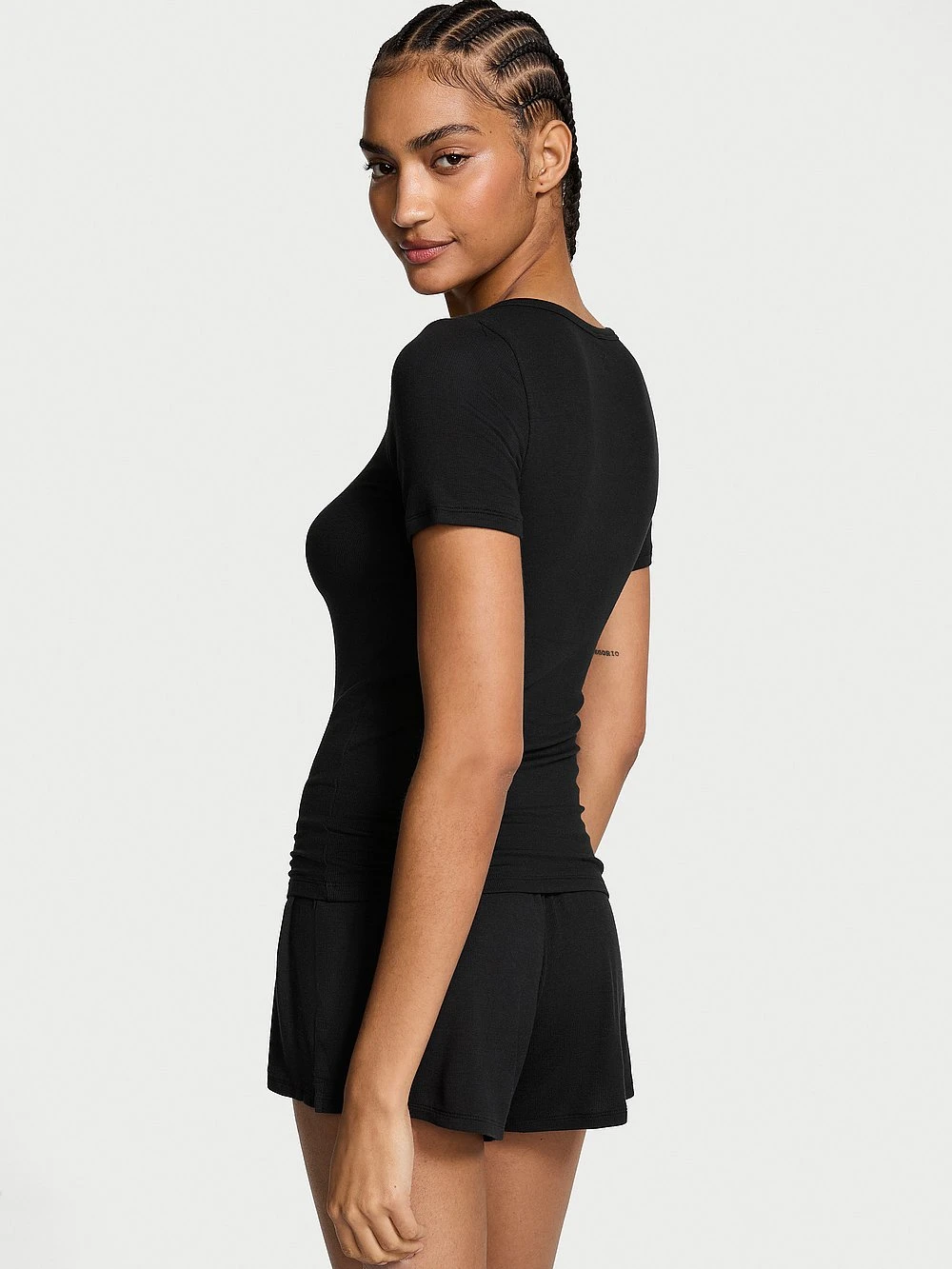 Victoria's Secret Ribbed Modal Short-Sleeve Henley & Boxer Shorts Set 9 Victoria's Secret Ribbed Modal Short-Sleeve Henley & Boxer Shorts Set - Image 7