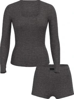 Victoria's Secret Ribbed Modal Scoop Long-Sleeve Shortie Set 12 Victoria's Secret Ribbed Modal Scoop Long-Sleeve Shortie Set -Sexy Underwear Shop 112505171NG2 OF F DGA