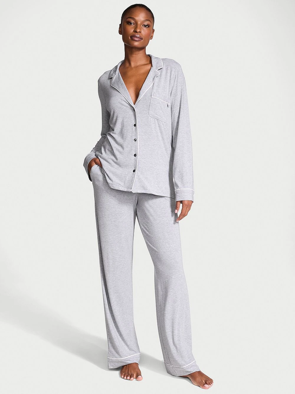 Victoria's Secret Modal Soft Eyelet Long Pajama Set 8 Victoria's Secret Modal Soft Eyelet Long Pajama Set - Image 6