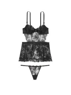 Wicked Unlined Rose Lace Apron Set -Sexy Underwear Shop 1125082754A2 OF F