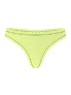 Cotton Pointelle Lace-Waist Thong 33 Cotton Pointelle Lace-Waist Thong -Sexy Underwear Shop 112514542HLE OF F 1