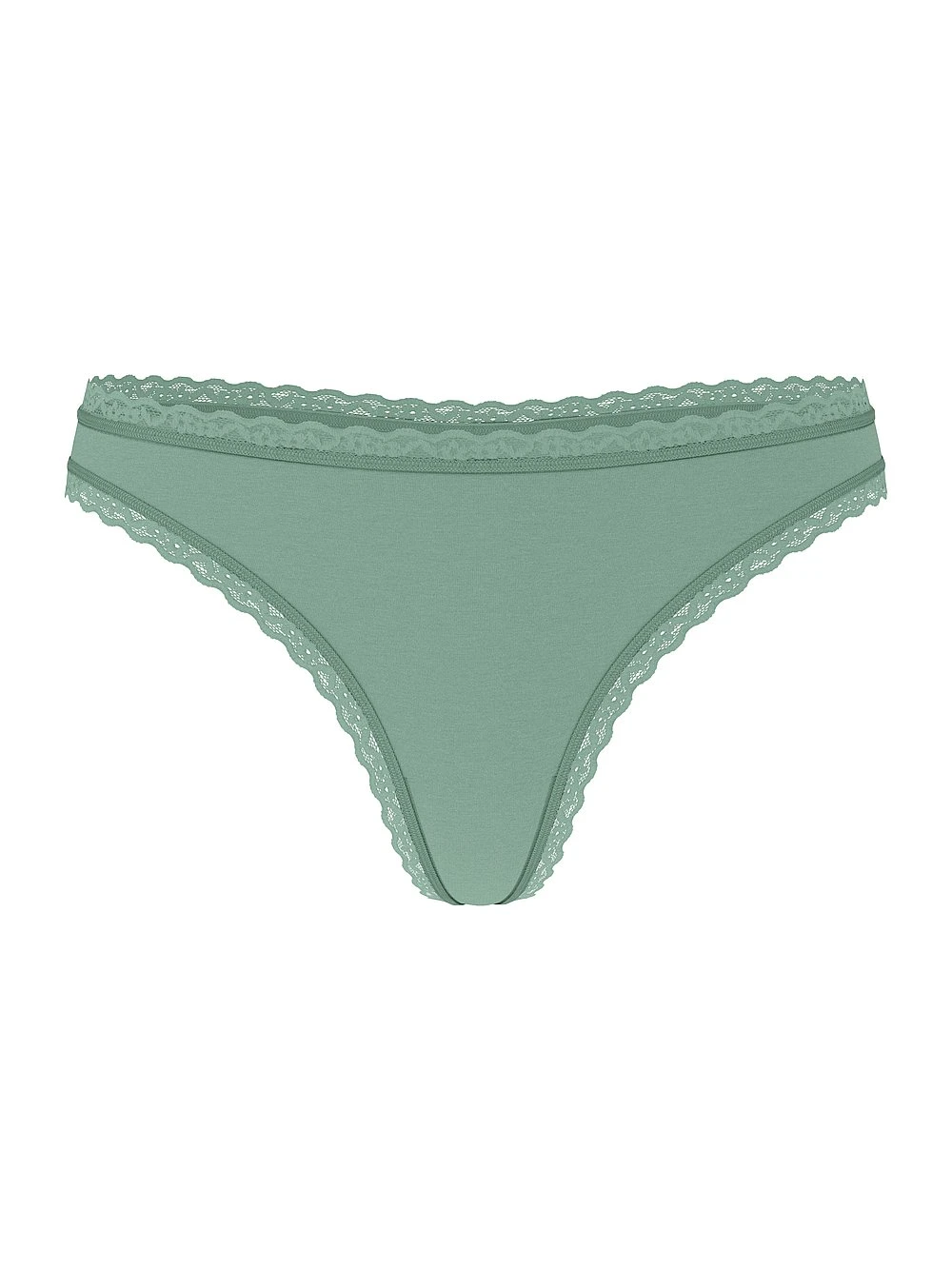 Cotton Pointelle Lace-Waist Thong 17 Cotton Pointelle Lace-Waist Thong - Image 15