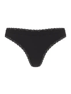 Cotton Pointelle Lace-Waist Thong 39 Cotton Pointelle Lace-Waist Thong -Sexy Underwear Shop 1125145454A2 OF F 1
