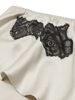 Victoria's Secret Satin Rose Lace-Trim Cami & Flutter Short Set 13 Victoria's Secret Satin Rose Lace-Trim Cami & Flutter Short Set -Sexy Underwear Shop 1125323134H5 OF DET