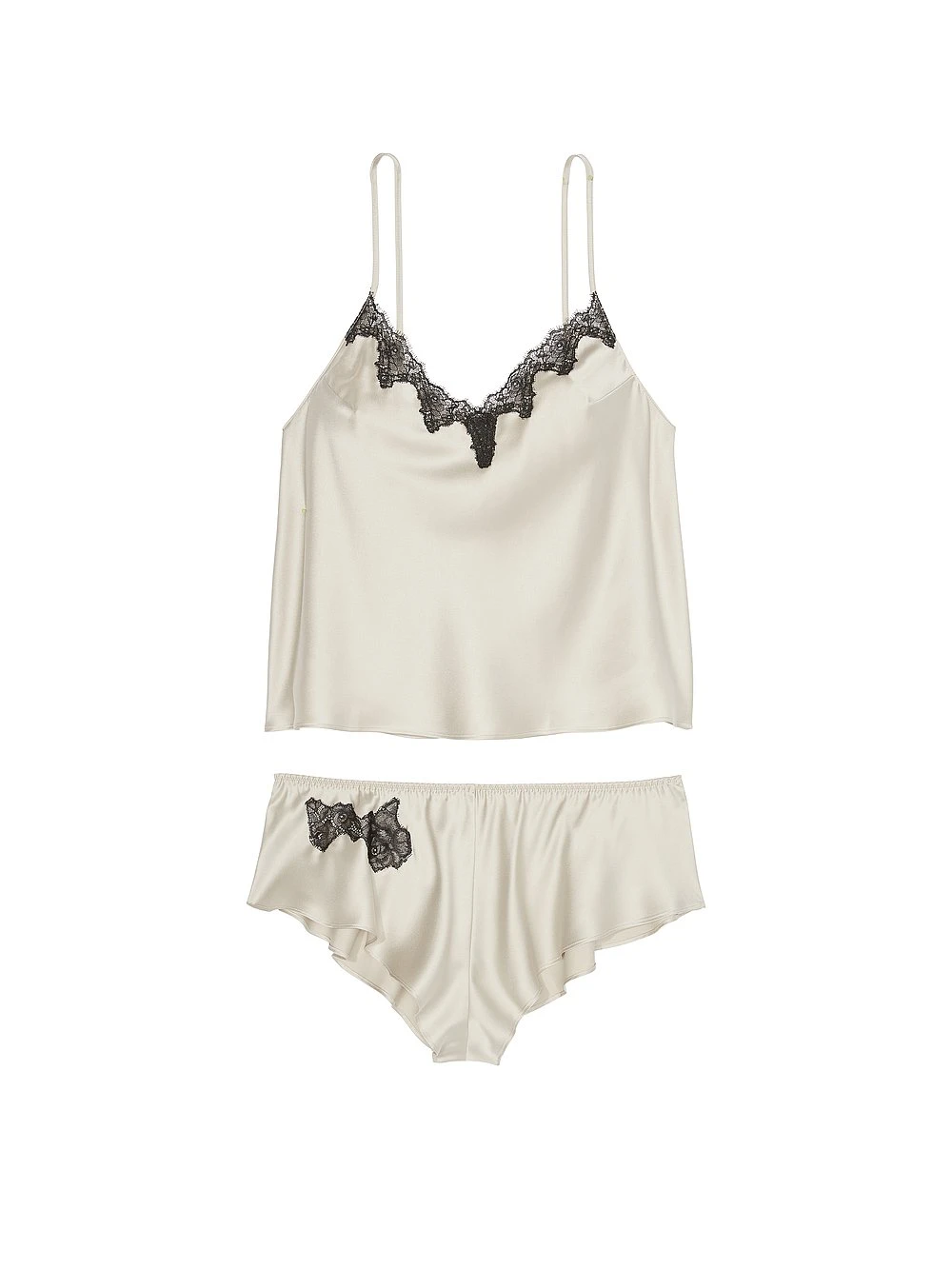 Victoria's Secret Satin Rose Lace-Trim Cami & Flutter Short Set 5 Victoria's Secret Satin Rose Lace-Trim Cami & Flutter Short Set - Image 3